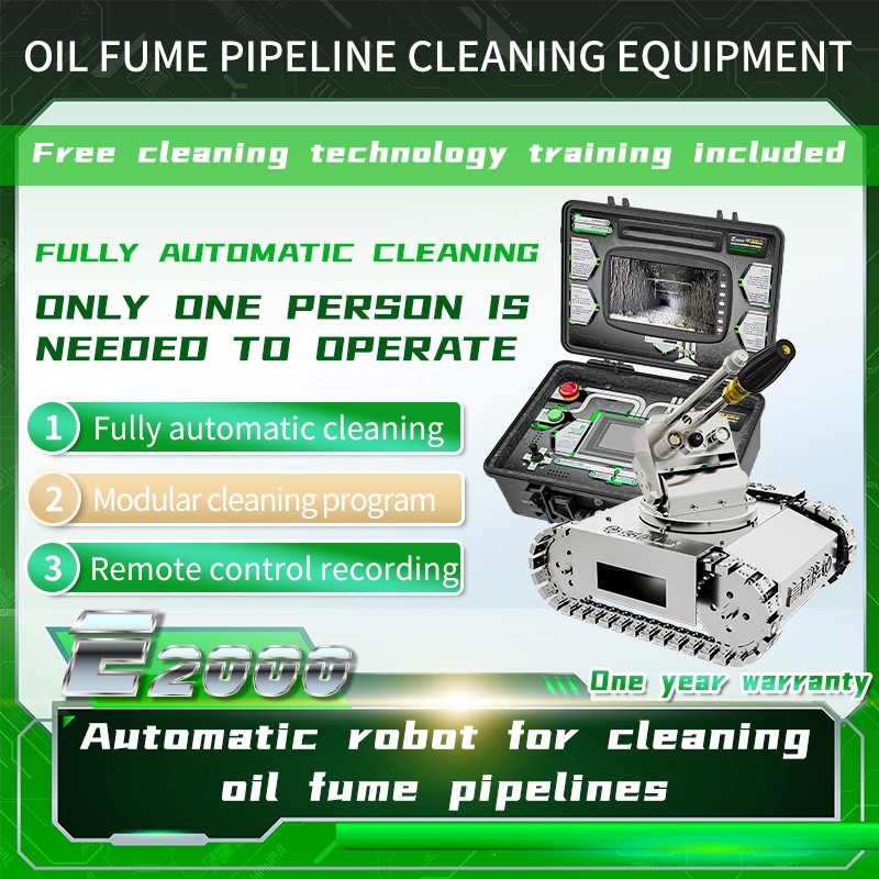 Automatic robot for cleaning oil fume pipelines